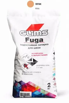 Водостойкая затирка Glims Персик 2 кг