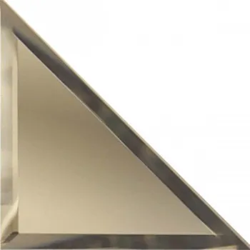 Треугольная зеркальная бронзовая плитка с фацетом 10 мм (ТЗБ1-15)