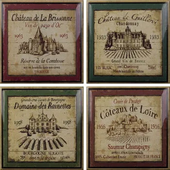 Декор Wine Decors Label 4pz