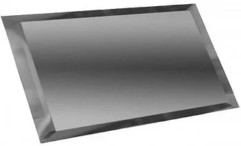 Прямоугольная зеркальная графитовая плитка с фацетом 10мм ПЗГ1-02