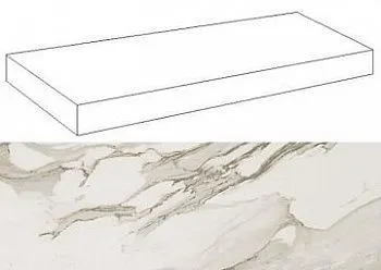 Угловая ступень 620070000499 S.M. Calacatta Gold Scal. Ang. Sх Левая 