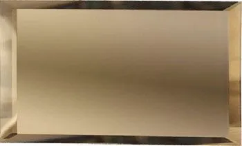 Прямоугольная зеркальная бронзовая плитка с фацетом 10 мм (ПЗБ1-100 )