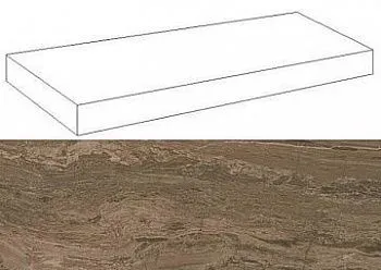 Угловая ступень 620070000502 S.M. Woodstone Taupe Scal. Ang. Sx левая 