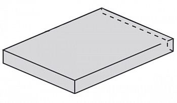 Угловая ступень Charme Extra Silver Scalino Angolare SX левая (620070000989)