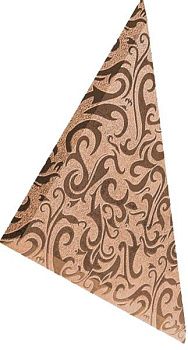 Треугольная зеркальная рыжая плитка Алладин-2 ТЗРАл-2