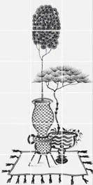 Панно CUBAN BLACK 4 (комплект из 11шт.20x20)