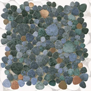 Kiesel 1001 Nothern bay мозаика Серо-зелено-коричнево-синий