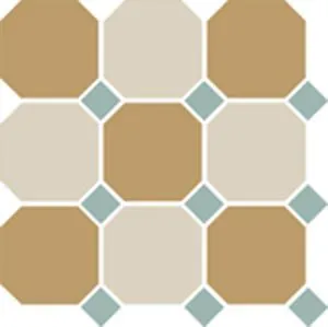 Керамогранит 4403+16 OCT13-A Yellow 03 White 16 OCTAGON/Turquoise 13 Dots
