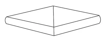 Угловая ступень esq  Vulcano negro