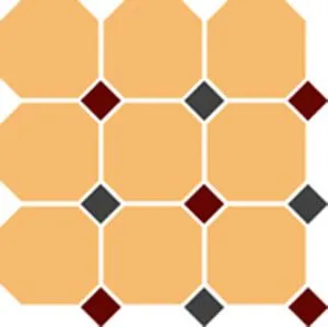 Керамогранит 4421 OCT20+14-B Ochre Yellow OCTAGON 21/Brick Red 20 + Black 14 Dots