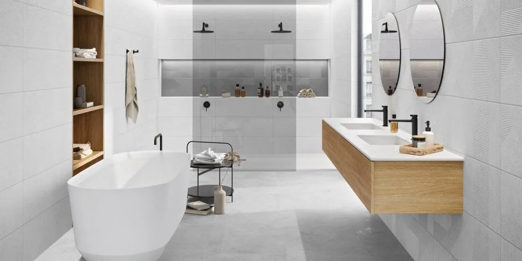 Две абсолютно разные текстуры способны составить гармоничный ансамбль и добавить простора.