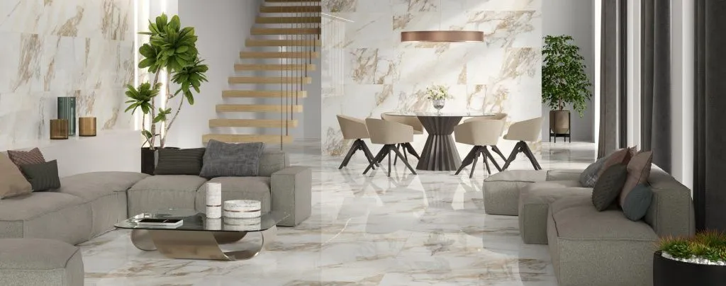 Коллекция Calacatta Gold в стилизации под мрамор