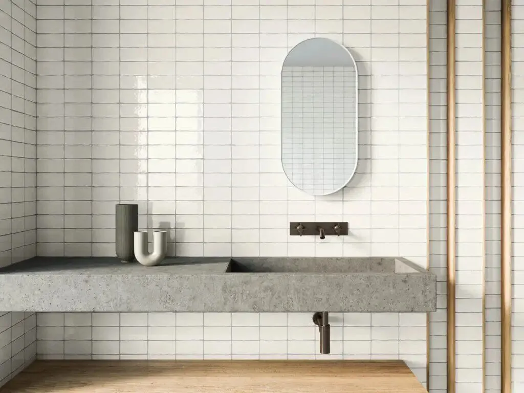 Плитка Decocer коллекций Devon и Starlight в дизайне ванной комнаты
