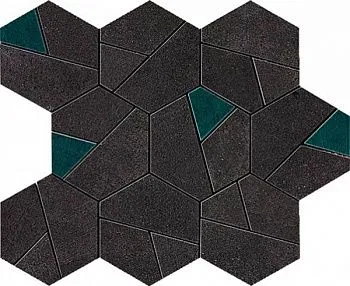 Мозаика Boost Tarmac Mosaico Hex Jade (AN7A)