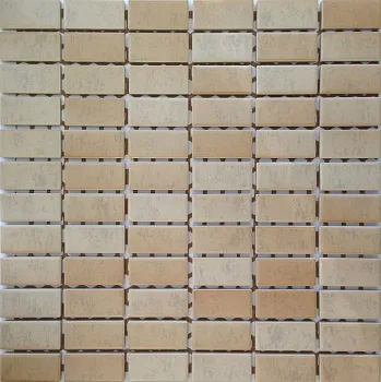 Мозаика из керамики Naturline Beige / Бежевый K515580 чип 2,5х5 сетка