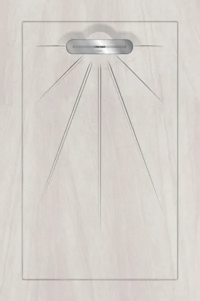 Керамический душевой поддон ARSTONE WHITE - MULTI LINEAR MASSIVE (изображение)