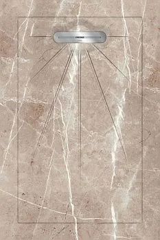 Керамический душевой поддон LUXOR LIGHT BROWN - MULTI LINEAR MASSIVE