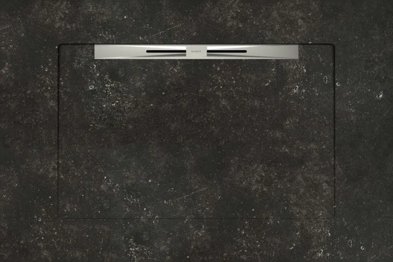 Керамический душевой поддон BELGIUM STONE BLACK - SLOPE NOVA LINE (изображение)