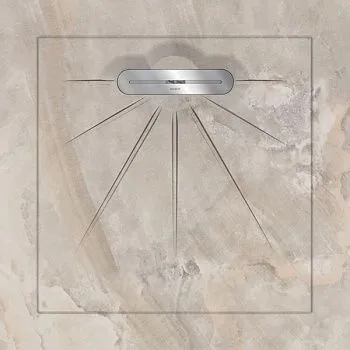 Керамический душевой поддон INCANTO BONE - MULTI LINEAR MASSIVE 90