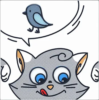 Декор NT\A134\5009 Кошки-Мышки. Птичка