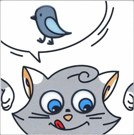 Декор NT\A134\5009 Кошки-Мышки. Птичка (изображение)