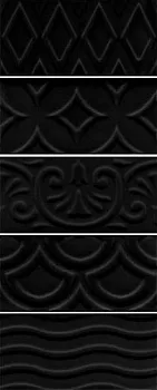 Настенная плитка 16016 Авеллино чёрный структура mix