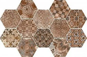 Керамогранит Epoca Decoro cementine Cotto scuro R55V