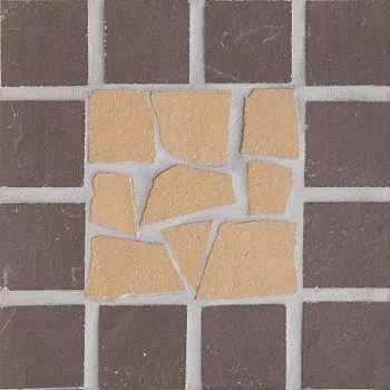 Вставка мозаичная Star/Звезда из клинкера (на сетке)