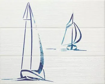 Настенное панно DEC. SET(3) WIND BLUE (комплект 3 плитки)