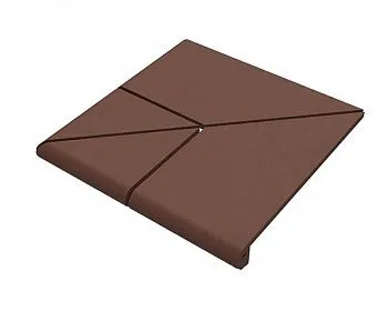 Угловая ступень Natural Bordo/Бордо клинкерная 4х составная 2-ОЙ СОРТ