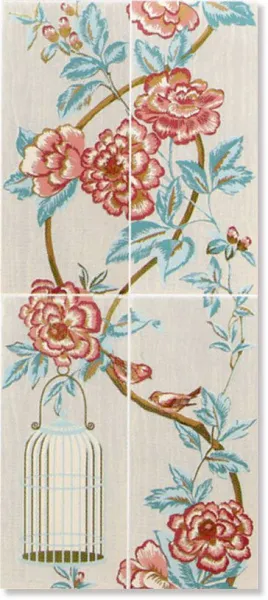 Панно COMP.4PZ VIV.ROSA/AZZ.GABBIA (изображение)