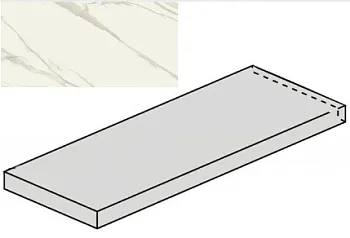 (Italon) Ступень угловая Metropolis Calacatta Gold Scalino Ang Sx левая Nat (620070002187) 33x120