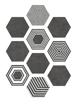 Керамогранит PIER17 Hexa Zinc (10 вариаций рис.)