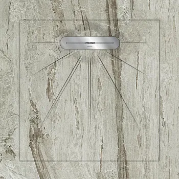 Керамический душевой поддон MISTO GREY - MULTI LINEAR MASSIVE 90