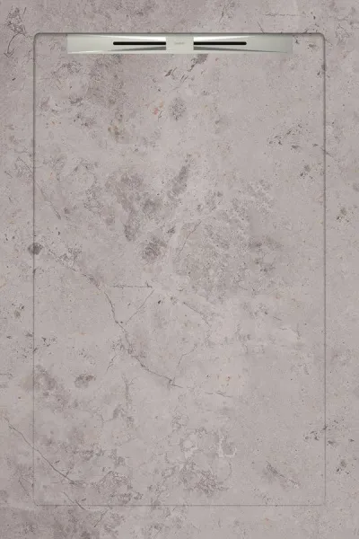 Керамический душевой поддон FIBRE GREY - SLOPE LINE 120 (изображение)