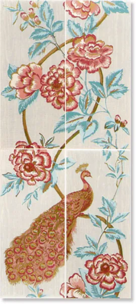 Панно COMP.4PZ VIV.ROSA/AZZ.PAVONE (изображение)