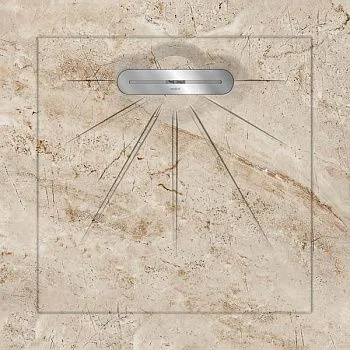 Керамический душевой поддон CAMANZONI BEIGE - MULTI LINEAR MASSIVE 90
