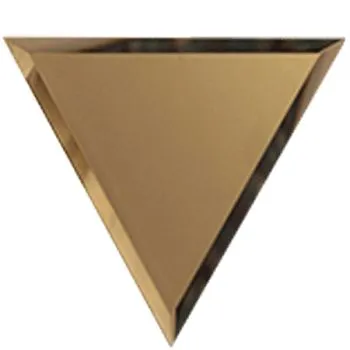 "Зеркальная  матовая  бронзовая  плитка ""ПОЛУРОМБ""  с фацетом 10 мм (РЗБм1-01(вн))"