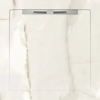 Керамический душевой поддон MARBLE WHITE - SLOPE LINE 90