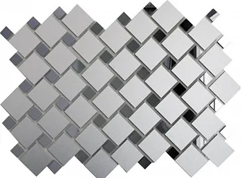 Мозаика зеркальная Серебро матовое + Графит См70Г30 ДСТ  чип 25х25 и 12х12