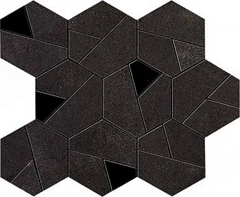 Мозаика Boost Tarmac Mosaico Hex Black (AN7B)