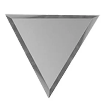 "Зеркальная  матовая  серебряная  плиткиа ""ПОЛУРОМБ""  с фацетом 10 мм (РЗСм1-02(вн))"