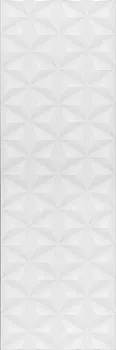 Настенная плитка Диагональ белый структура обрезной (12119R)