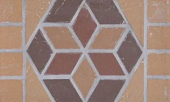 Подступенник мозаичный Flower/Цветок из клинкера (на сетке)