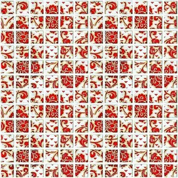 Декор мозаичный DT20 Мотив красный