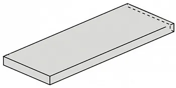 Ступень угловая Millenium Silver Scalino Angolare SX левая (620070001293)