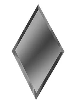 "Зеркальная графитовая плитка ""РОМБ""  с фацетом 10 мм (РЗГ1-01) "