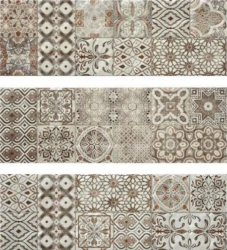 Настенная плитка STUCCO-15 DEC-1 GREY (изображение)