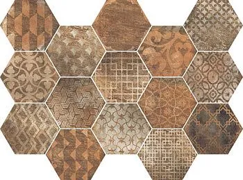 Керамогранит INSIEME Esagona Graffity Cotto