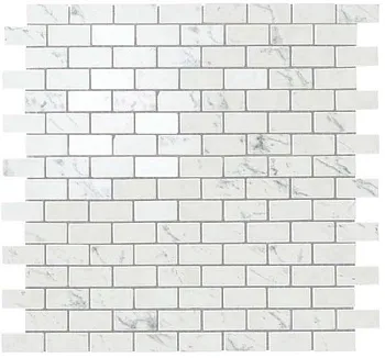 Мозаика керамогранит Marvel Stone Carrara P. Mosaico Lapp. Burattato (AS34)
